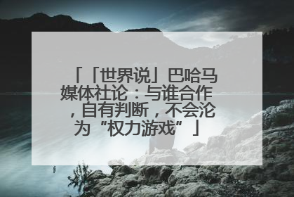 「世界说」巴哈马媒体社论：与谁合作，自有判断，不会沦为“权力游戏”