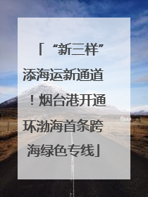“新三样”添海运新通道！烟台港开通环渤海首条跨海绿色专线