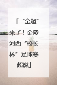 “金超”来了！金陵河西“校长杯”足球赛超燃