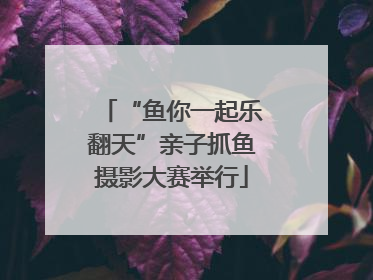 “鱼你一起乐翻天”亲子抓鱼摄影大赛举行