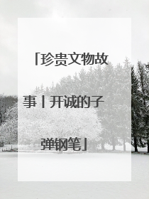 珍贵文物故事丨开诚的子弹钢笔