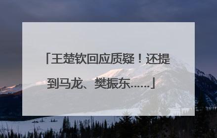 王楚钦回应质疑！还提到马龙、樊振东……