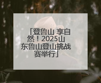 登鲁山 享自然！2025山东鲁山登山挑战赛举行