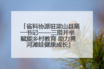 省科协派驻梁山县第一书记——三措并举 赋能乡村教育 助力黄河滩娃健康成长