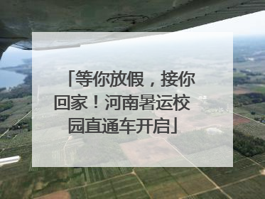 等你放假，接你回家！河南暑运校园直通车开启