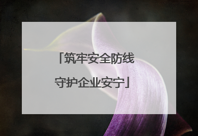 筑牢安全防线 守护企业安宁