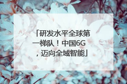 研发水平全球第一梯队！中国6G，迈向全域智能