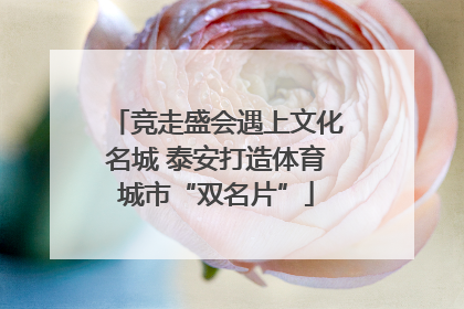 竞走盛会遇上文化名城 泰安打造体育城市“双名片”