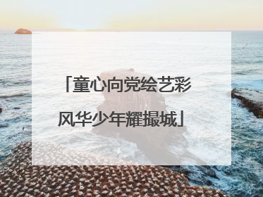 童心向党绘艺彩 风华少年耀撮城