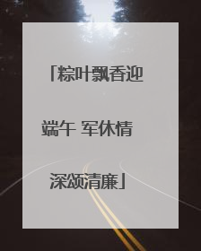 粽叶飘香迎端午 军休情深颂清廉