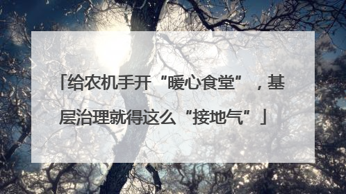 给农机手开“暖心食堂”，基层治理就得这么“接地气”