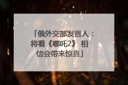 俄外交部发言人：将看《哪吒2》 相信会带来惊喜