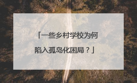 一些乡村学校为何陷入孤岛化困局？