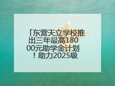 东营天立学校推出三年最高18000元助学金计划！助力2025级新生扬帆起航