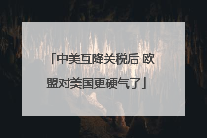 中美互降关税后 欧盟对美国更硬气了