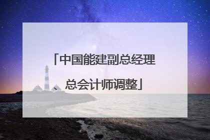 中国能建副总经理、总会计师调整