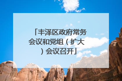 丰泽区政府常务会议和党组（扩大）会议召开