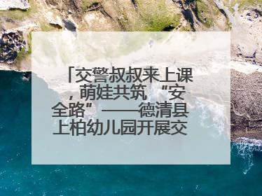 交警叔叔来上课，萌娃共筑 “安全路”——德清县上柏幼儿园开展交通安全课
