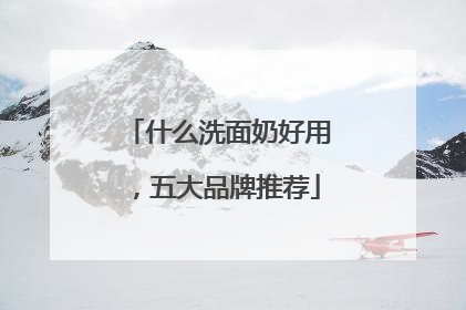 什么洗面奶好用，五大品牌推荐