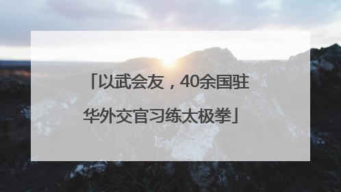 以武会友，40余国驻华外交官习练太极拳
