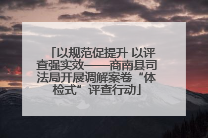 以规范促提升 以评查强实效——商南县司法局开展调解案卷“体检式”评查行动