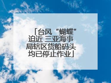 台风“蝴蝶”迫近 三亚海事局辖区货船码头均已停止作业