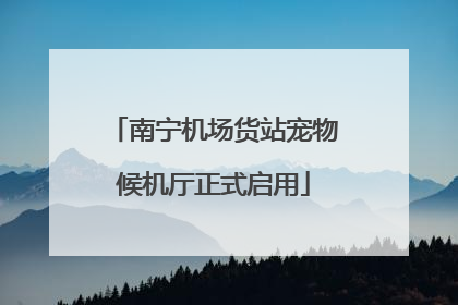 南宁机场货站宠物候机厅正式启用