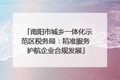 南阳市城乡一体化示范区税务局：精准服务护航企业合规发展