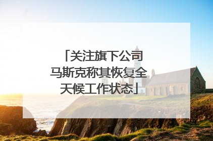 关注旗下公司 马斯克称其恢复全天候工作状态