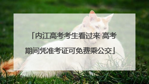 内江高考考生看过来 高考期间凭准考证可免费乘公交