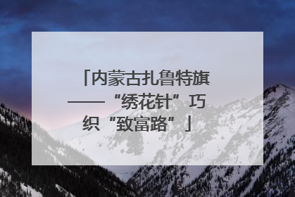 内蒙古扎鲁特旗——“绣花针”巧织“致富路”
