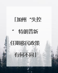 加州“失控” 特朗普新任期移民政策有何不同