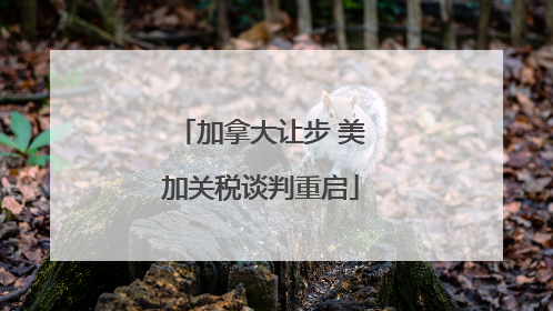 加拿大让步 美加关税谈判重启