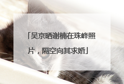 吴京晒谢楠在珠峰照片，隔空向其求婚