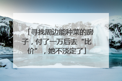 寻找周边能种菜的房子，付了一万后去“比价”，她不淡定了