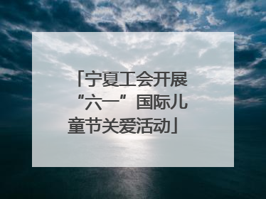 宁夏工会开展“六一”国际儿童节关爱活动