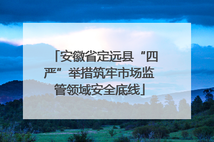 安徽省定远县“四严”举措筑牢市场监管领域安全底线