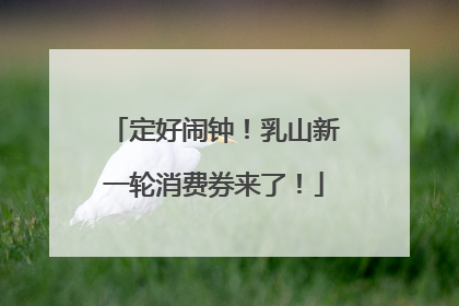 定好闹钟！乳山新一轮消费券来了！