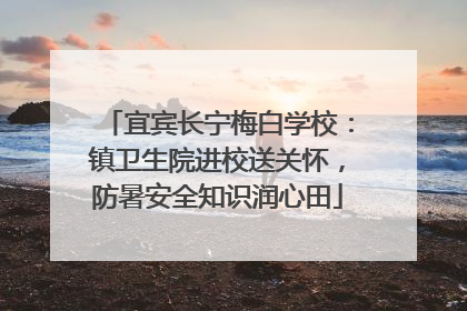 宜宾长宁梅白学校：镇卫生院进校送关怀，防暑安全知识润心田