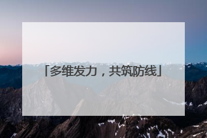 多维发力，共筑防线