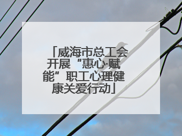 威海市总工会开展“惠心·赋能”职工心理健康关爱行动