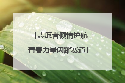 志愿者倾情护航 青春力量闪耀赛道