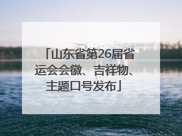 山东省第26届省运会会徽、吉祥物、主题口号发布