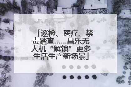 巡检、医疗、禁毒踏查……昌乐无人机“解锁”更多生活生产新场景