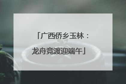 广西侨乡玉林：龙舟竞渡迎端午