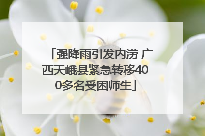 强降雨引发内涝 广西天峨县紧急转移400多名受困师生