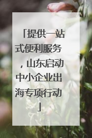提供一站式便利服务，山东启动中小企业出海专项行动