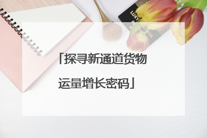 探寻新通道货物运量增长密码