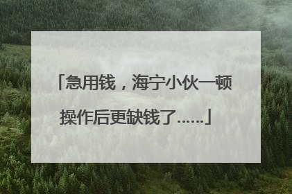 急用钱，海宁小伙一顿操作后更缺钱了……