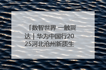 数智世界 一触冀达｜华为中国行2025河北沧州新质生产力峰会成功举办